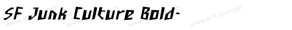 SF Junk Culture Bold字体转换